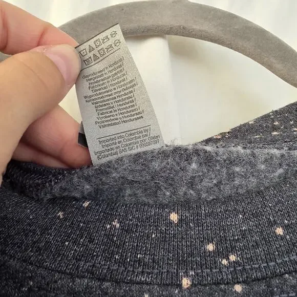 Upcycled Custom Pin Up Bolt Sweatshirt Size Medium Gray Americana Bleach Dye - Picture 6 of 9